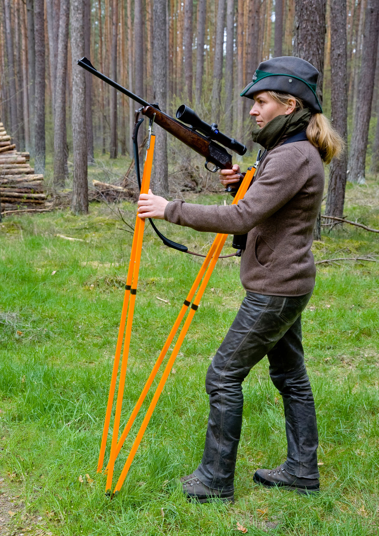 bestik Schießstock Aufstellen Auflegen der Waffe vorne